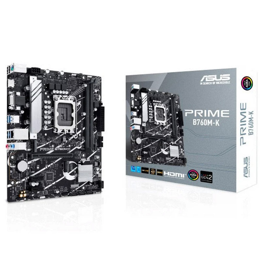 Tarjeta madre ASUS PRIME B760M-K Micro ATX, Socket LGA1700 - ASUS PRIME B760M-K