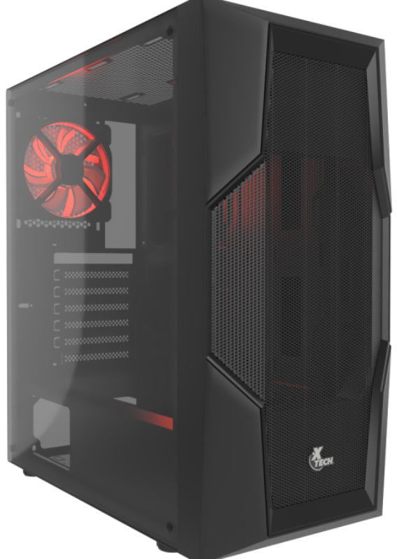 Gabinete Gamer Xtech Phobos XT-GMR4 ATX con vidrio templado - Negro - Xtech XT-GMR4