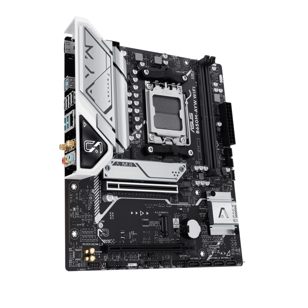 Tarjeta madre ASUS B650M-AYW WIFI Micro ATX, Socket AM5, DDR5 - ASUS B650M-AYW WIFI