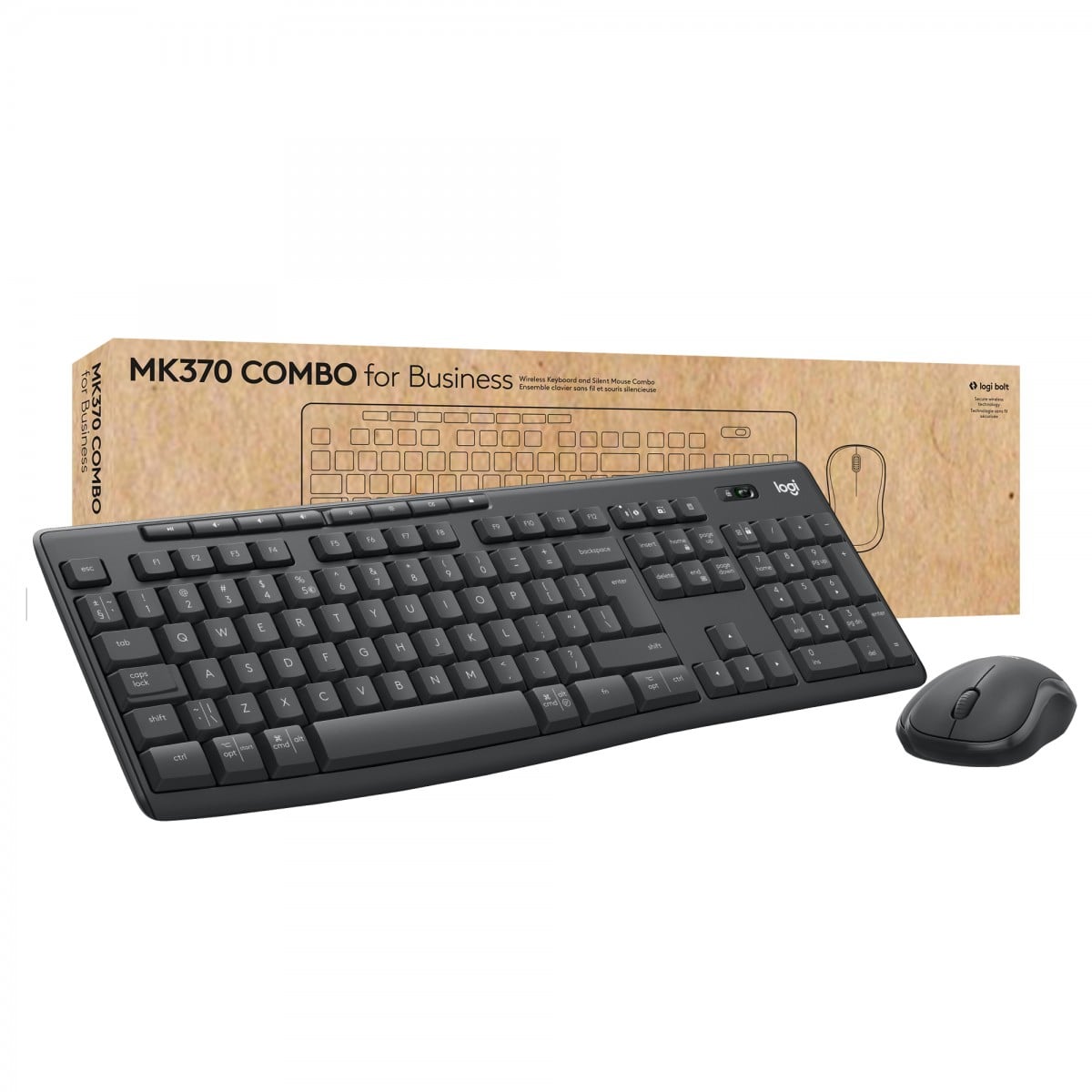 Logitech · Combo de teclado y ratón · inalámbrico · Graphite · MK370 Combo for Business Span · 920-012063 - Logitech 920-012063