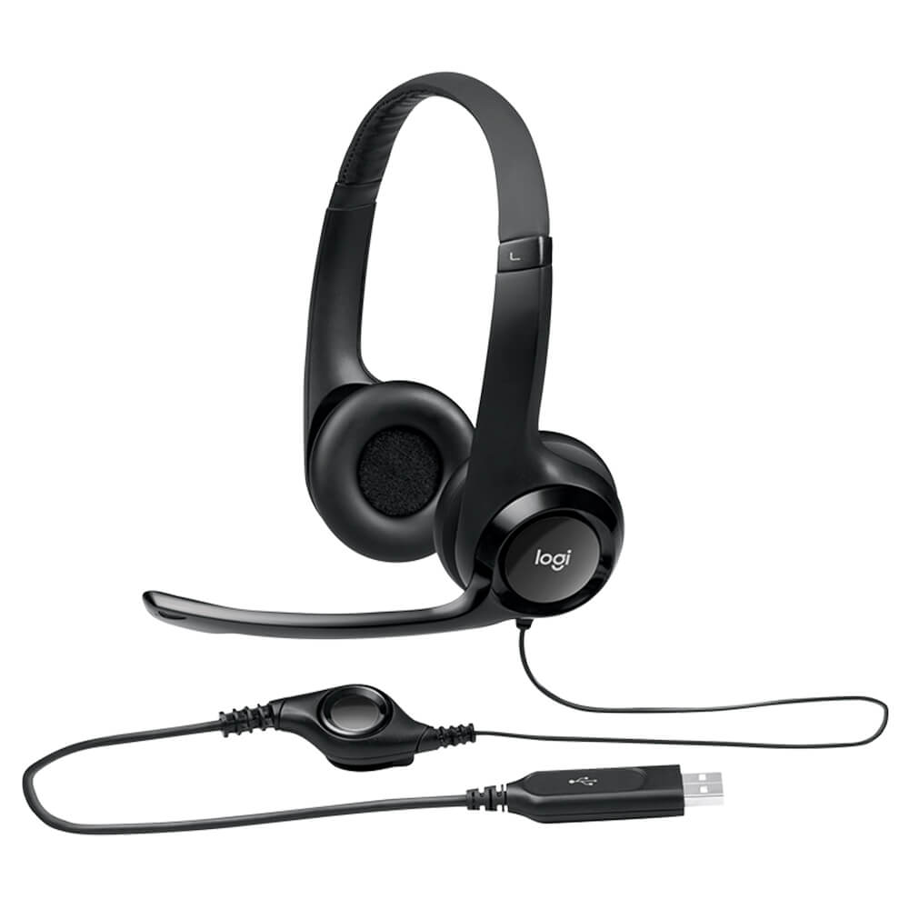 Logitech USB Headset H390 · Auricular · en oreja · cableado · USB · 981-000014 - Logitech 981-000014