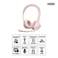 Logitech H390 cableado Headset for PC/Laptop, rosa · Auricular · en oreja · cableado · USB-A · rosa · 981-001280 - Logitech 981-001280