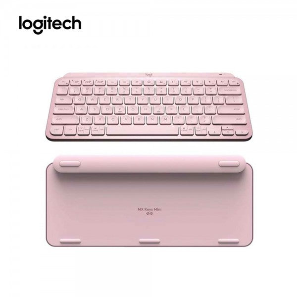 Logitech MX Keys Mini · eclado · Inalámbrico · Español · Bluetooth 5.0 / Bluetooth / 2.4 GHz / USB-C · Ergonomic Design · Rosa · 920-010478 - Logitech 920-010478