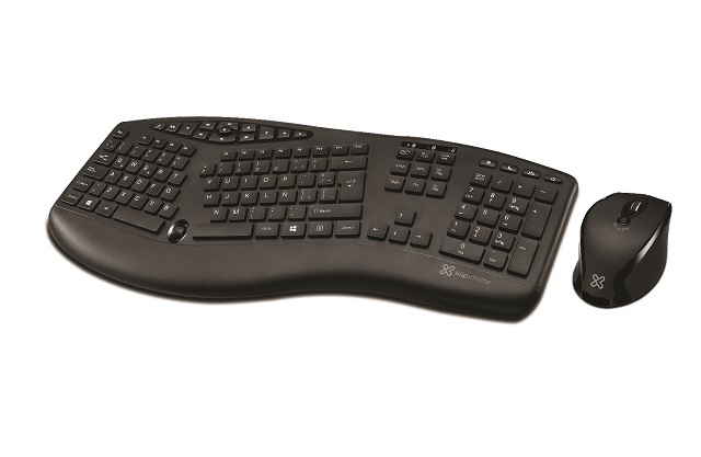 Klip Xtreme · Combo de teclado y ratón · Spanish (Latin American) · inalámbrico · 2.4 GHz / Bluetooth · negro · Ultraergonomic · KBK-760 - Klip Xtreme KBK-760