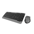 Klip Xtreme · Combo de teclado y ratón · Spanish · inalámbrico · 2.4 GHz · negro and gray · KBK-520 - Klip Xtreme KBK-520