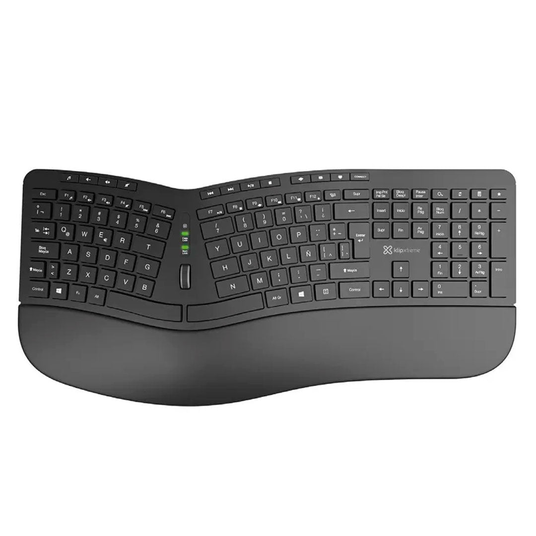 Klip Xtreme · Teclado · Spanish · inalámbrico · 2.4 GHz · All negro · Ergonomic · KBK-530S - Klip Xtreme KBK-530S