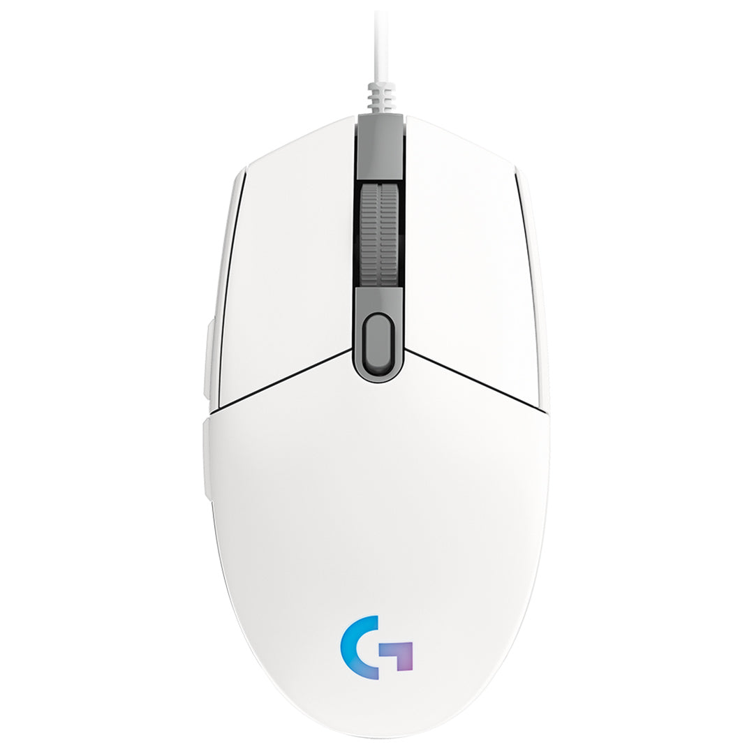 Logitech Gaming Ratón G203 LIGHTSYNC · Ratón · óptico · 6 botones · cableado · USB · blanco · 910-005791 - Logitech 910-005791