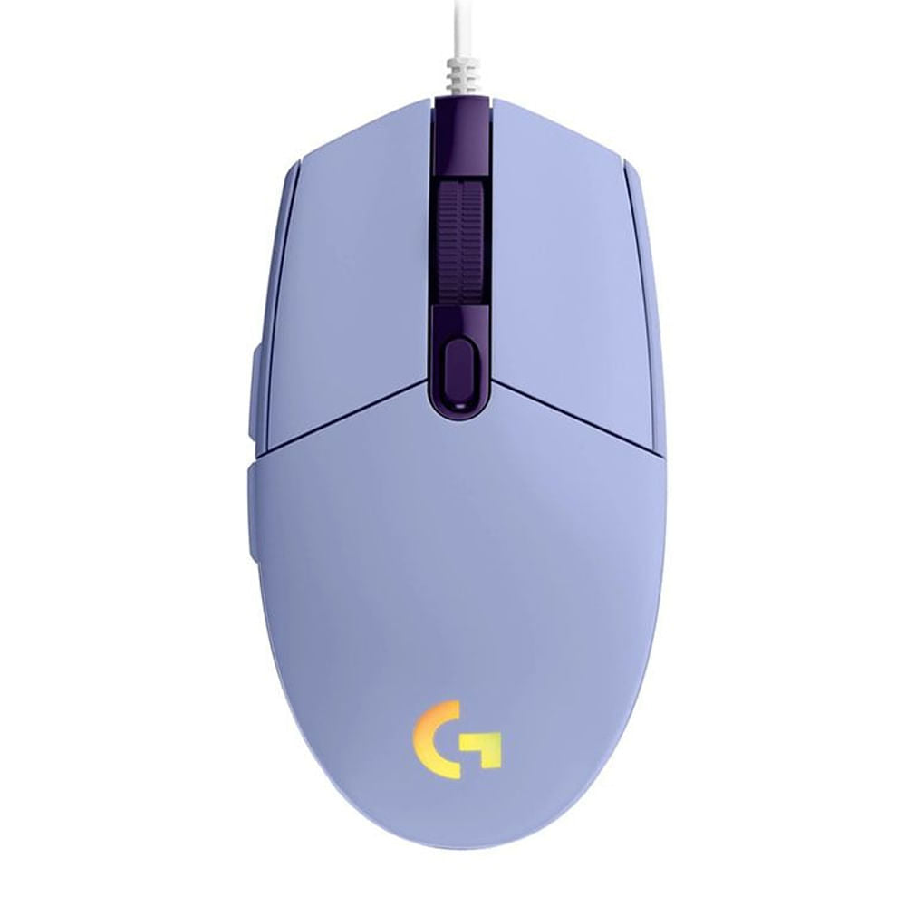Logitech Gaming Ratón G203 LIGHTSYNC · Ratón · óptico · 6 botones · cableado · USB · lila · 910-005851 - Logitech 910-005851