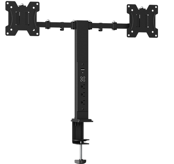 Soporte doble para monitores Klip Xtreme KMM-510 con regleta - Klip Xtreme KMM-510