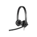 Logitech H570e cableado Headset, Stereo Audífonos with Noise-Cancelling Microphone, USB, in-Line Controls with Mute Button, Indicator LED, PC/Mac/Laptop · negro · Auricular · en oreja · cableado · USB · 981-000574 - Logitech 981-000574