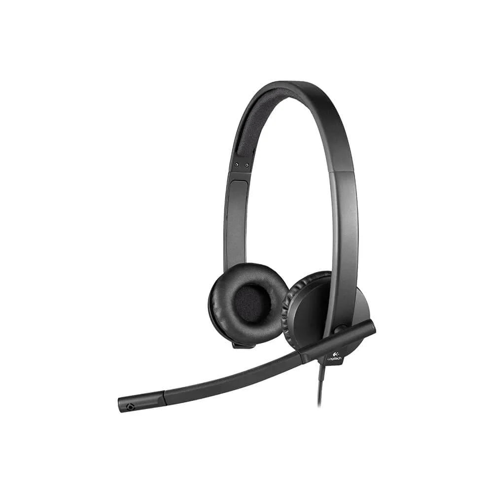 Logitech H570e cableado Headset, Stereo Audífonos with Noise-Cancelling Microphone, USB, in-Line Controls with Mute Button, Indicator LED, PC/Mac/Laptop · negro · Auricular · en oreja · cableado · USB · 981-000574 - Logitech 981-000574