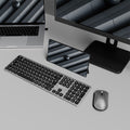 Klip Xtreme · Combo de teclado y ratón · Spanish (Latin American) · inalámbrico · Bluetooth · Aluminum silver · KBK-850 - Klip Xtreme KBK-850