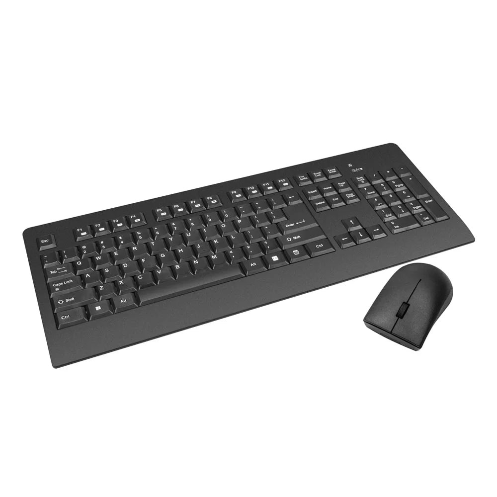 Klip Xtreme · Combo de teclado y ratón · English · inalámbrico · USB · negro · water resistant · KCK-265E - Klip Xtreme KCK-265E