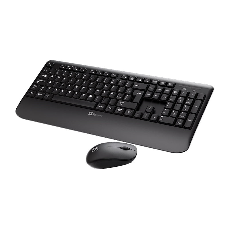 Klip Xtreme · Teclado · Spanish · inalámbrico · 2.4 GHz · negro · Combo · hand rest · KCK-300S - Klip Xtreme KCK-300S