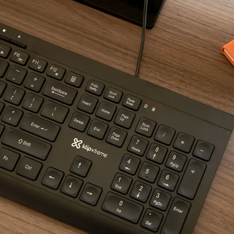 Klip Xtreme · Teclado · cableado · Spanish · USB · negro · Multimedia keys · KKM-252S - Klip Xtreme KKM-252S