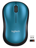 Logitech M185 · Ratón · diestro y zurdo · óptico · inalámbrico · 2.4 GHz · receptor inalámbrico USB · azul · 910-003636 - Logitech 910-003636
