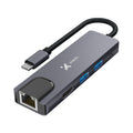 Hub USB-C Xtech XTC-572 5 en 1 con RJ-45 - Xtech XTC-572