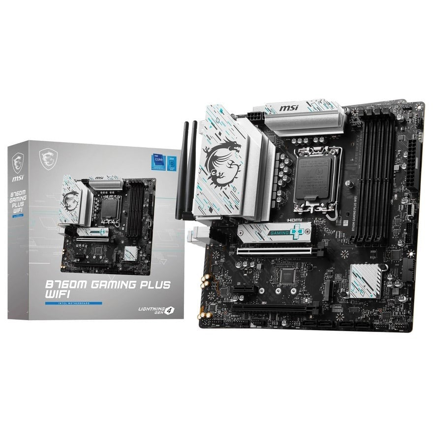 Tarjeta madre MSI B760M GAMING PLUS WIFI Micro ATX, Socket LGA1700 - MSI 824142343562