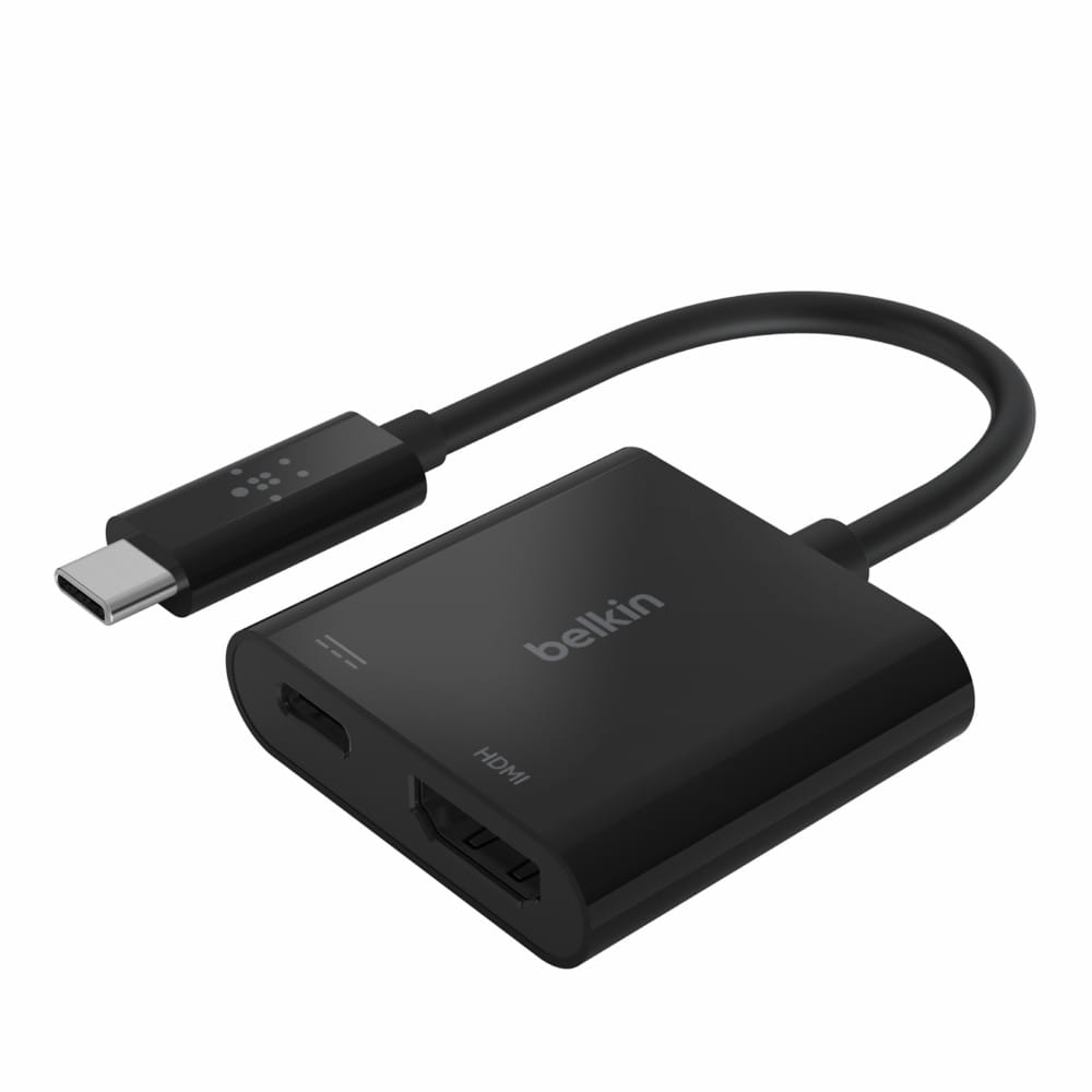 Belkin USB · C to HDMI + Charge Adapter · Adaptador de vídeo · 24 pin USB · C macho a HDMI, USB · C (solo alimentación)…