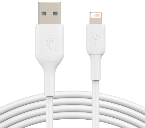 Belkin BoostCharge · Cable Lightning · Lightning macho a USB macho · 2 m · blanco · CAA001BT2MWH