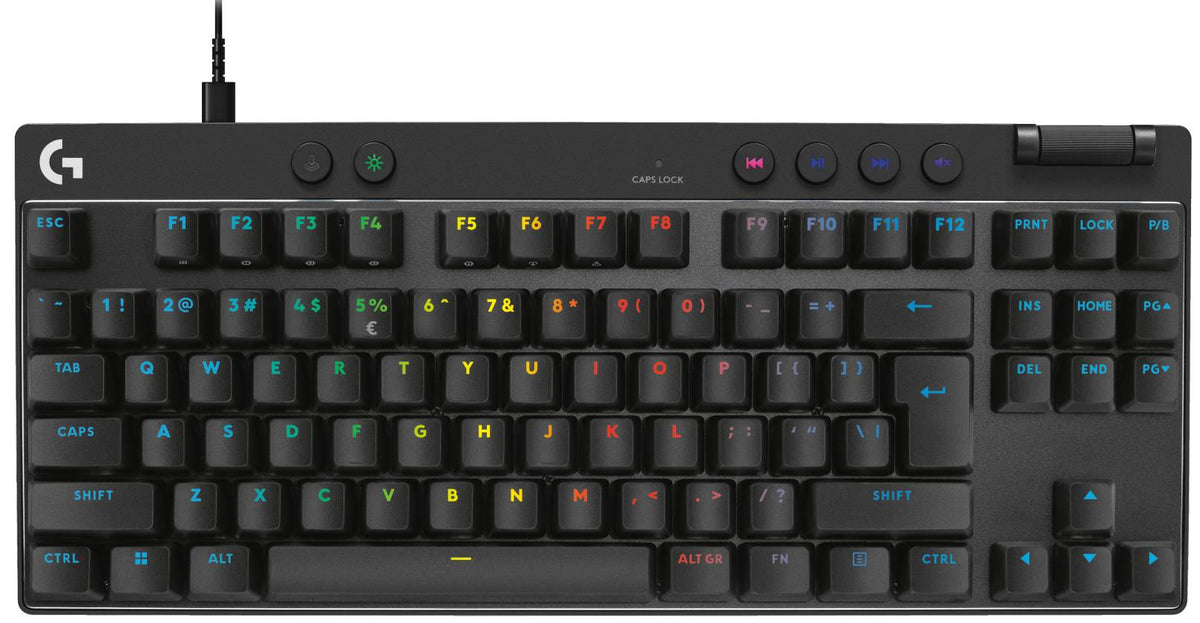 Logitech PRO X TKL RAPID · Teclado · cableado · USB-C · negro · 920-013131 - Logitech 920-013131