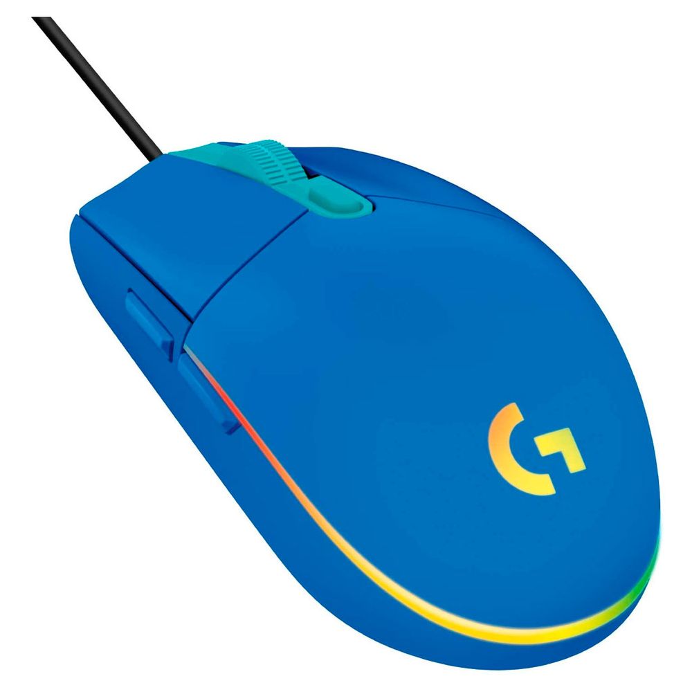 Logitech Gaming Ratón G203 LIGHTSYNC · Ratón · óptico · 6 botones · cableado · USB · azul · 910-005792 - Logitech 910-005792