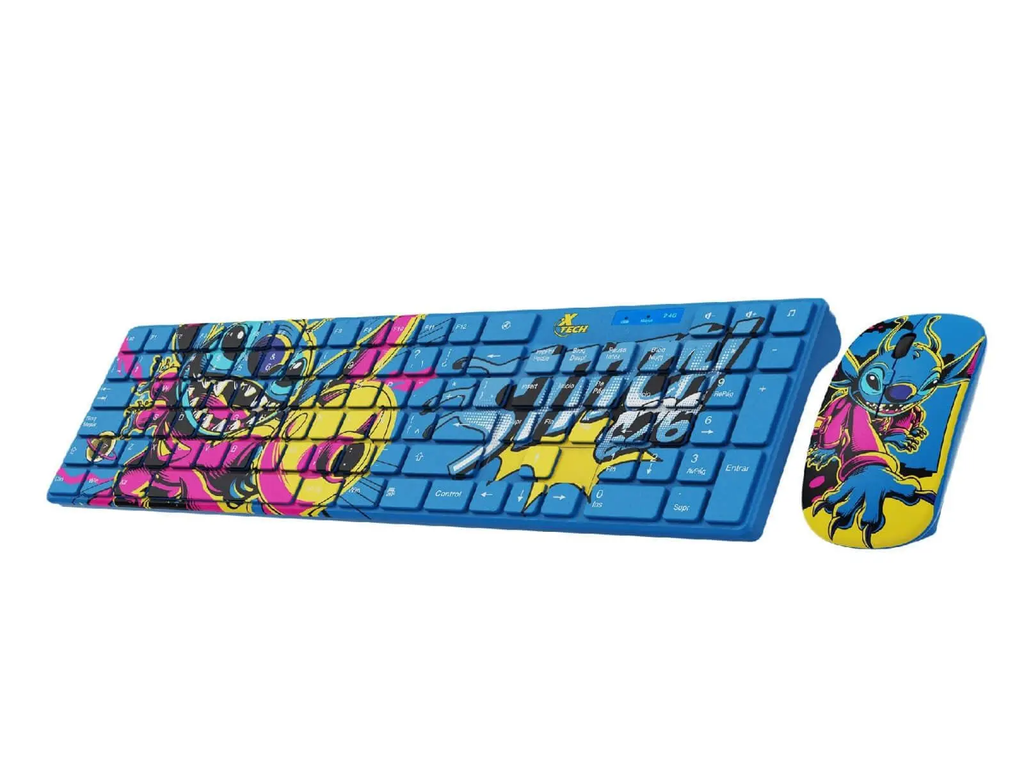 Xtech · Combo de teclado y ratón · Spanish · inalámbrico · 2.4 GHz · Stitch Design · Disney XTK-D312ST - Xtech XTK-D312ST