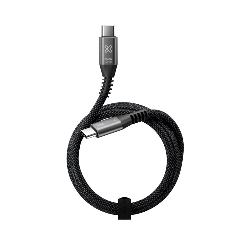 Klip Xtreme USB cable · 24 pin USB · C · 1.8 m · Black · 240W 40Gbps Braided Fast Charg · KAC-850-6FT