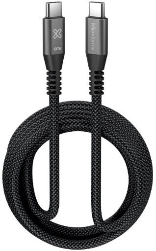 Klip Xtreme USB cable · 24 pin USB · C · 3 m · Black · 100W Braided Fast charging · KAC-550-10FT