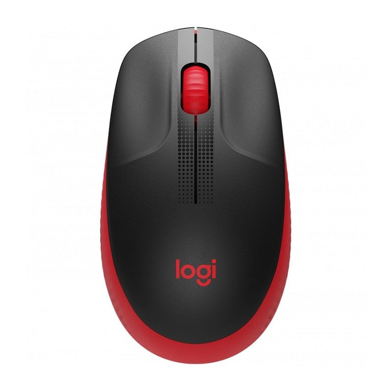 Logitech M190 · Ratón · óptico · 3 botones · inalámbrico · receptor inalámbrico USB · rojo · 910-005904 - Logitech 910-005904