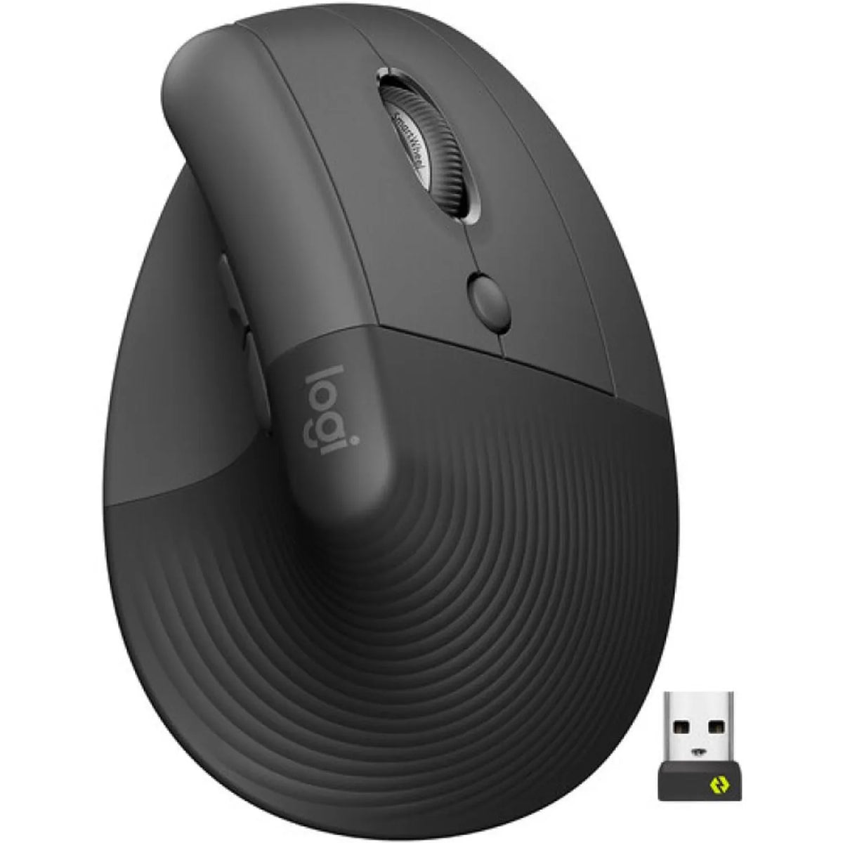 Logitech Lift Left Vertical Ergonomic Ratón · Ratón vertical · ergonómico · zurdo · 6 botones · inalámbrico · 2.4 GHz, Bluetooth · receptor de USB Logitech Logi Bolt · grafito · 910-006467 - Logitech 910-006467
