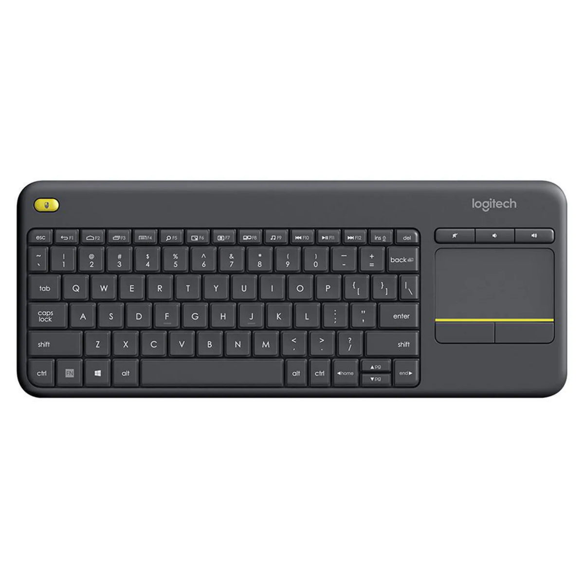 Logitech inalámbrico Touch Teclado K400 Plus · Teclado · con panel táctil · inalámbrico · 2.4 GHz · negro · 920-007123 - Logitech 920-007123