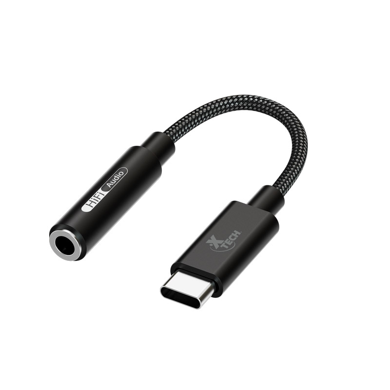 Xtech Headphone Jack Adapter · 24 pin USB · C · 3.5mm TRRS · 10 cm · Black · USB · C (M) to 3.5 mm(f) XTC · 509 · XTC-509