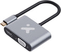 Xtech Video adapter · USB Type C · HDMI female VGA female · Aluminum · 2 in 1 XTC · 542 · XTC-542