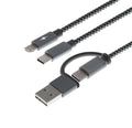 Xtech USB cable · USB Type A or C · Micro USB or Lightning and USB type C · 1.2 m · only chargingXTC · 560 · XTC-560