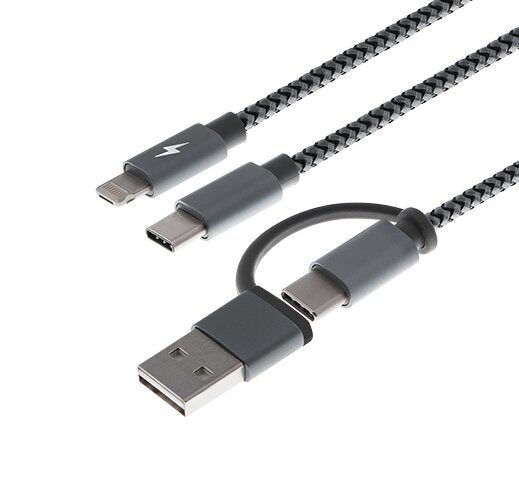 Xtech USB cable · USB Type A or C · Micro USB or Lightning and USB type C · 1.2 m · only chargingXTC · 560 · XTC-560