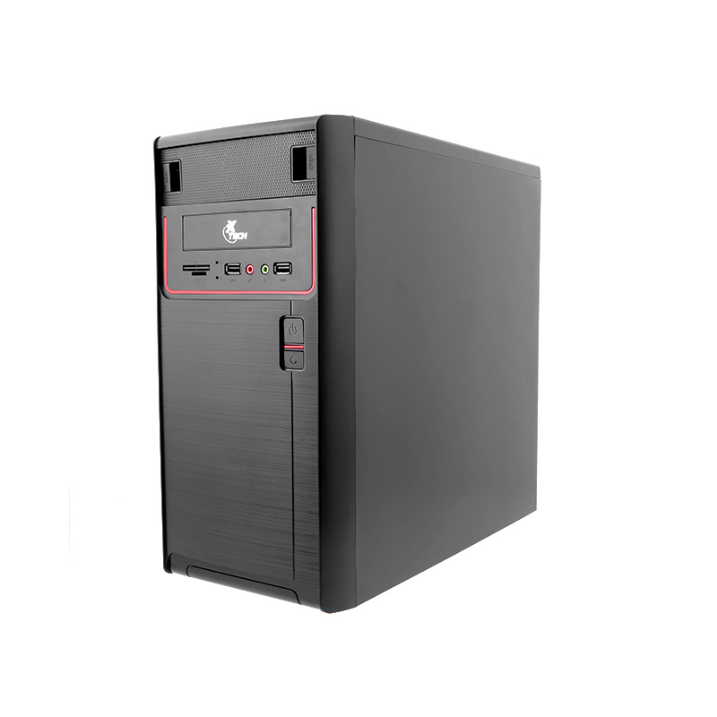 Gabinete Xtech XTQ-100 Micro ATX con fuente de 600W - Negro - Xtech XTQ-100