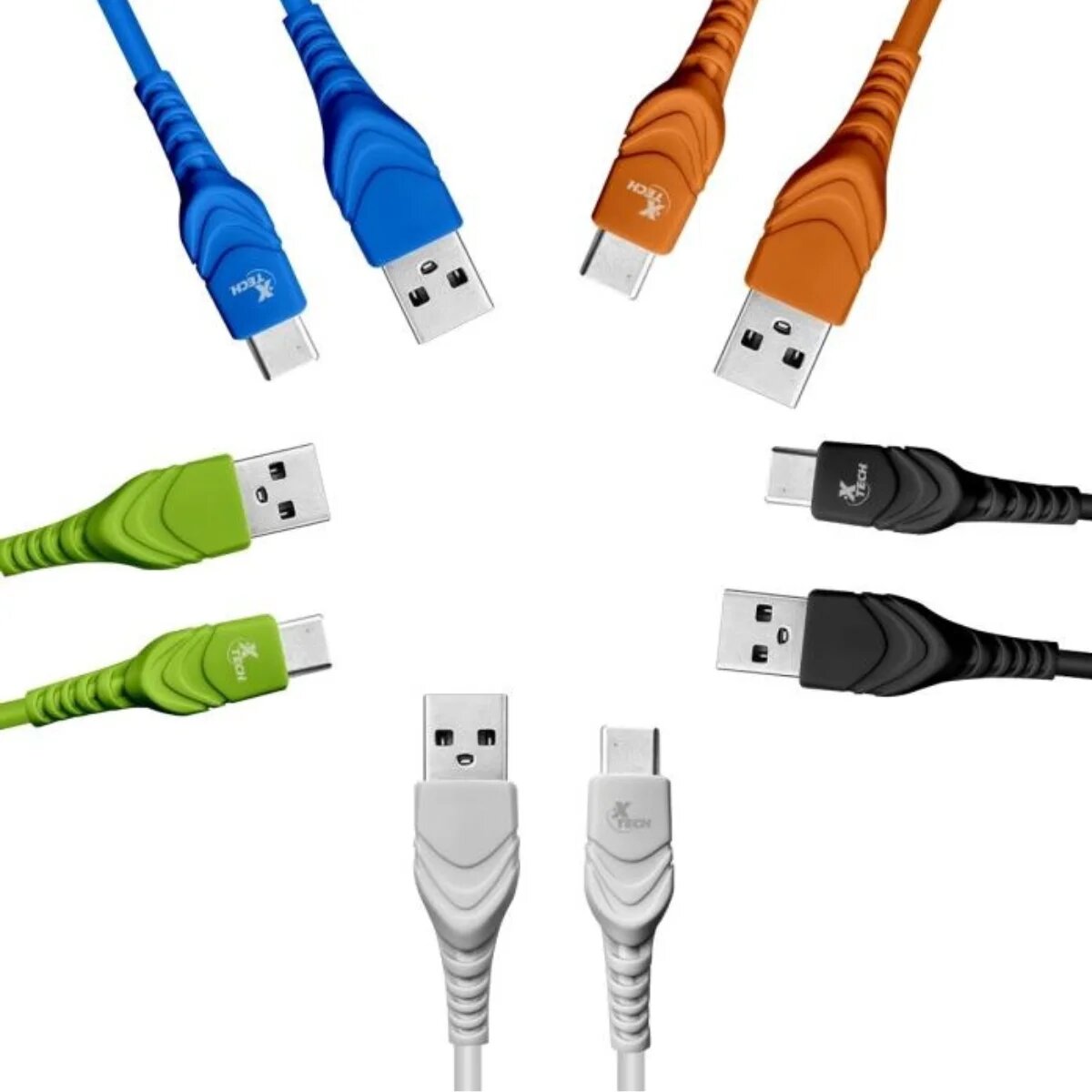 Xtech USB cable · 4 pin USB Type A · USB Type · C · 1.2 m · Bag of 10 un XTG · 238 · XTG-238