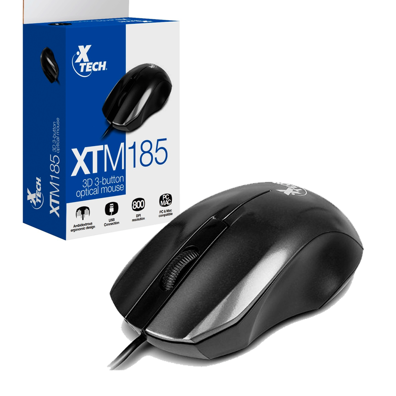 Xtech · Ratón · cableado · USB · 3D optical · XTM-185 - Xtech XTM-185